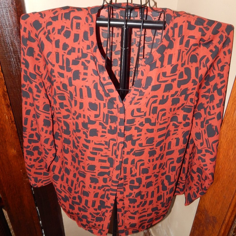 Ladies Button Front Blouse - Tunic - Top  ~~ APT 9 ~~ Size PXL